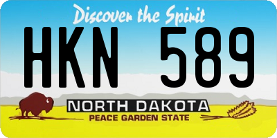 ND license plate HKN589