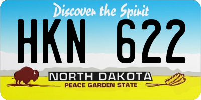 ND license plate HKN622