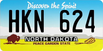 ND license plate HKN624
