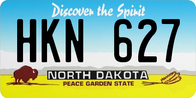 ND license plate HKN627