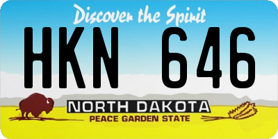 ND license plate HKN646