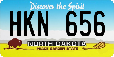 ND license plate HKN656