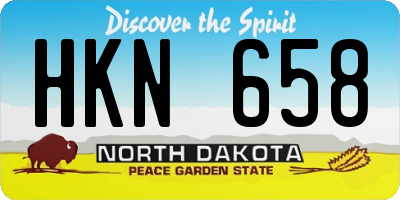 ND license plate HKN658