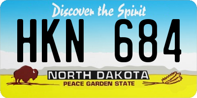 ND license plate HKN684