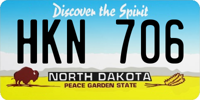 ND license plate HKN706