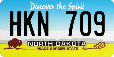 ND license plate HKN709