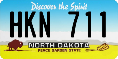 ND license plate HKN711