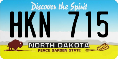ND license plate HKN715