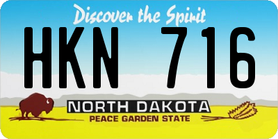 ND license plate HKN716