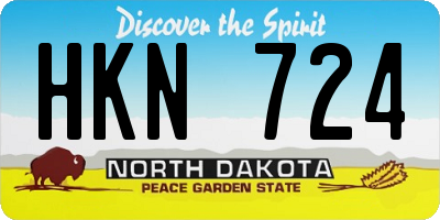 ND license plate HKN724