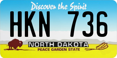 ND license plate HKN736