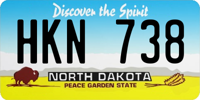 ND license plate HKN738