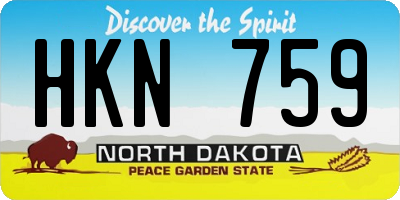 ND license plate HKN759
