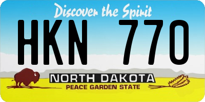 ND license plate HKN770