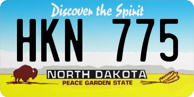 ND license plate HKN775