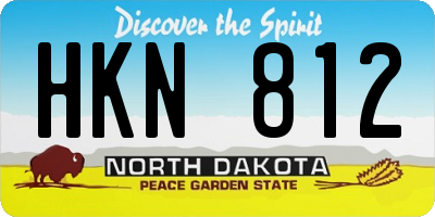 ND license plate HKN812