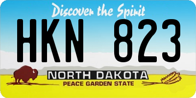 ND license plate HKN823