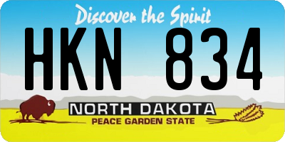 ND license plate HKN834