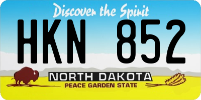 ND license plate HKN852