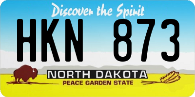 ND license plate HKN873