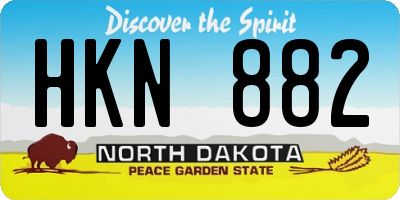 ND license plate HKN882