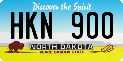 ND license plate HKN900