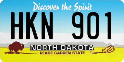 ND license plate HKN901