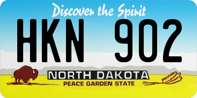 ND license plate HKN902