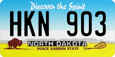 ND license plate HKN903