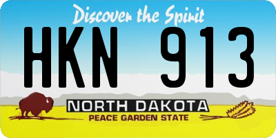 ND license plate HKN913