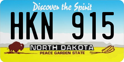 ND license plate HKN915