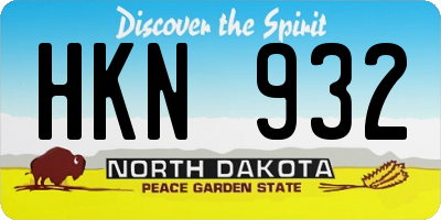 ND license plate HKN932