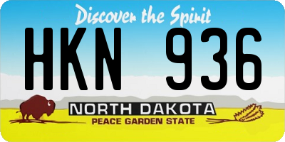 ND license plate HKN936