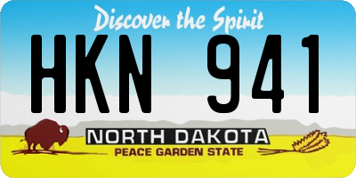 ND license plate HKN941