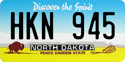 ND license plate HKN945