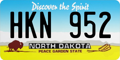 ND license plate HKN952