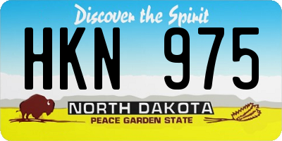 ND license plate HKN975