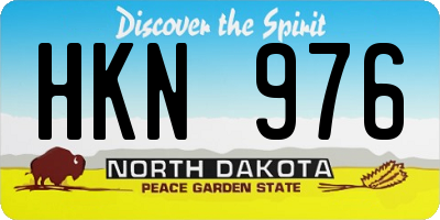 ND license plate HKN976