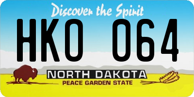 ND license plate HKO064