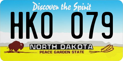 ND license plate HKO079