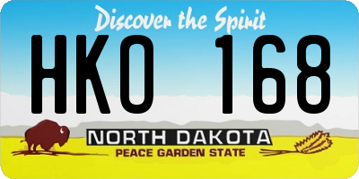 ND license plate HKO168