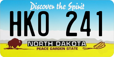ND license plate HKO241