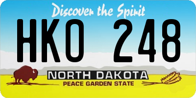 ND license plate HKO248