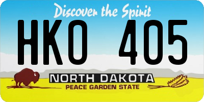 ND license plate HKO405