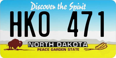 ND license plate HKO471