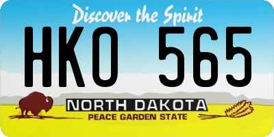 ND license plate HKO565
