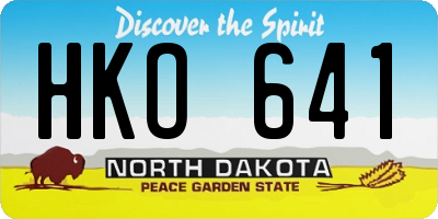 ND license plate HKO641