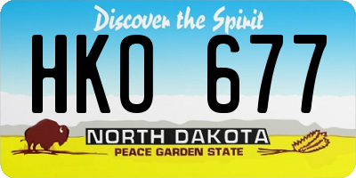 ND license plate HKO677