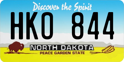 ND license plate HKO844