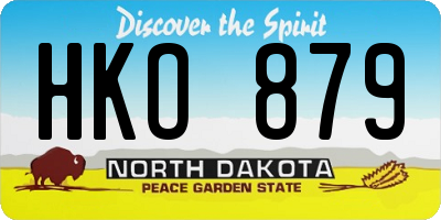 ND license plate HKO879